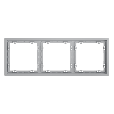 Рамка пластиковая Voltum S70 на 3 поста, (серый) VLS100316