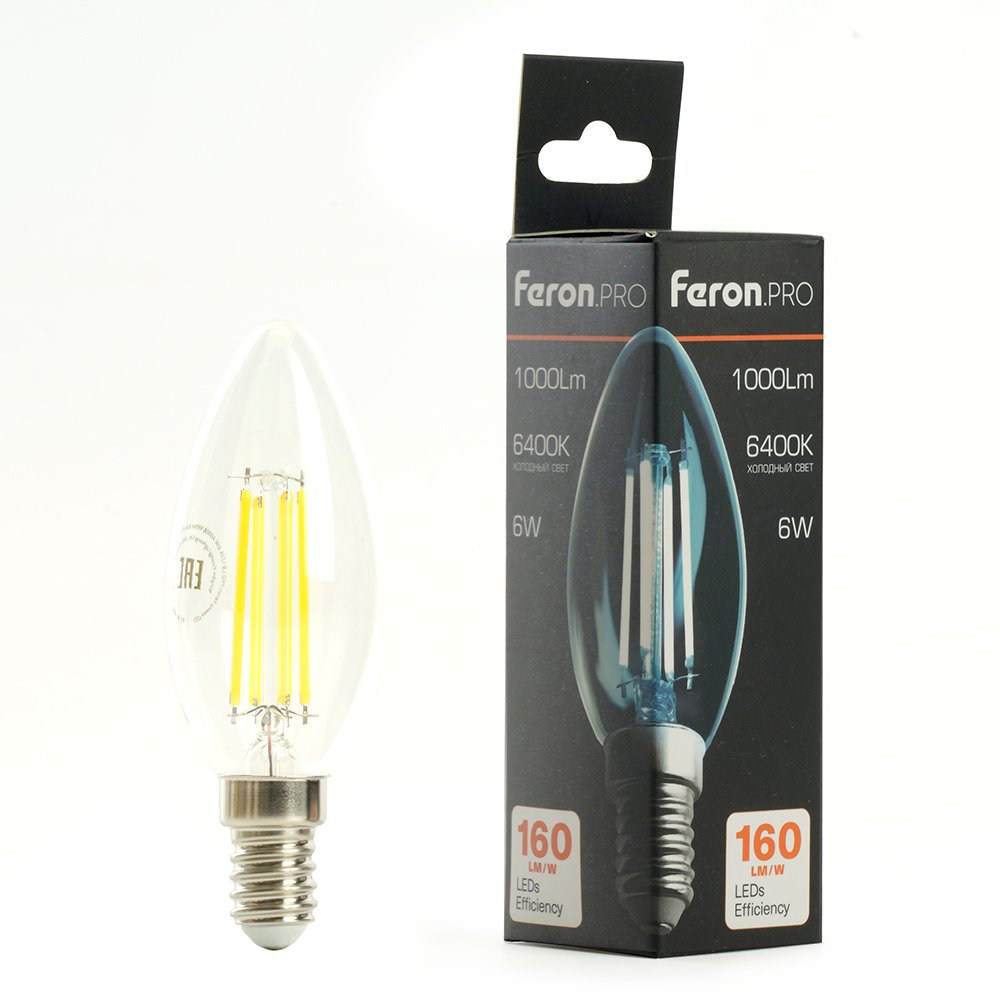 Светодиодная лампа Feron LB-1206 E14 6W 6400K 51246