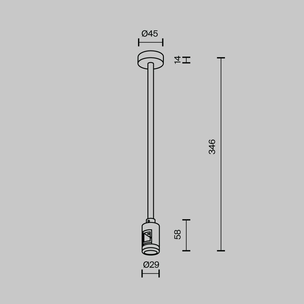 Крепление потолочное с вводом питания Maytoni Flarity TRA158C-B1-B
