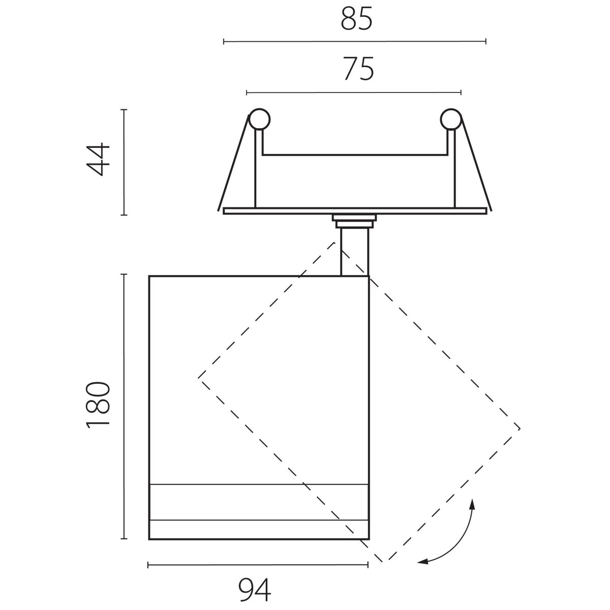 Встраиваемый светильник 20-55G с адаптером Lightstar Canno Pro C4406RS