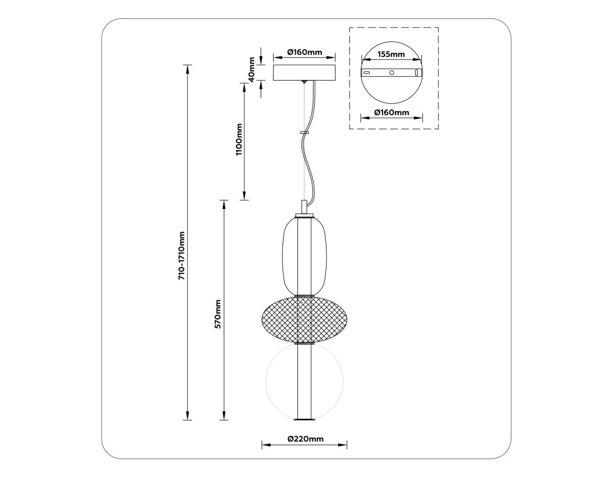 Подвесной светильник Ambrella Light High Light Modern LH11008