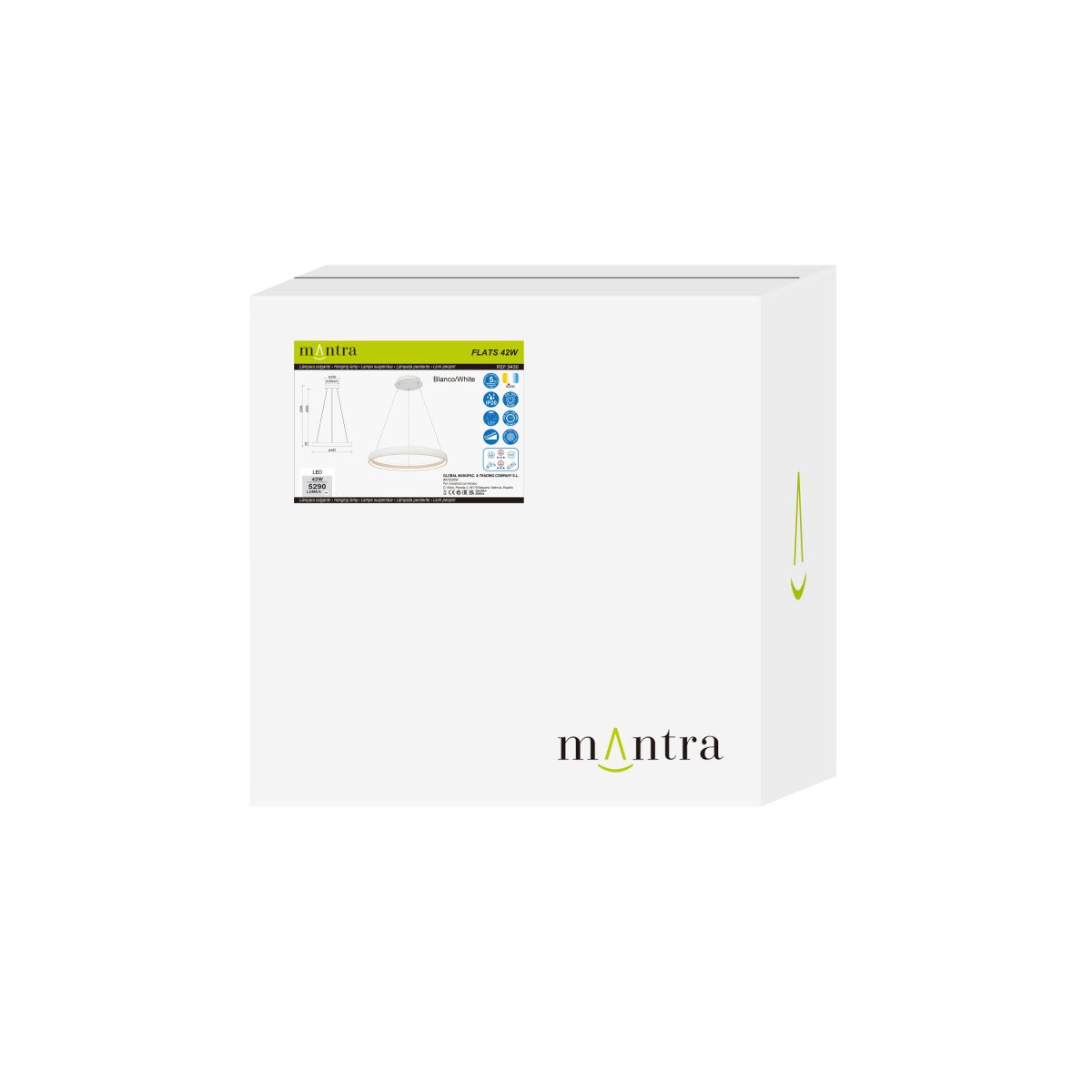 Подвесная люстра Mantra Flats 9430