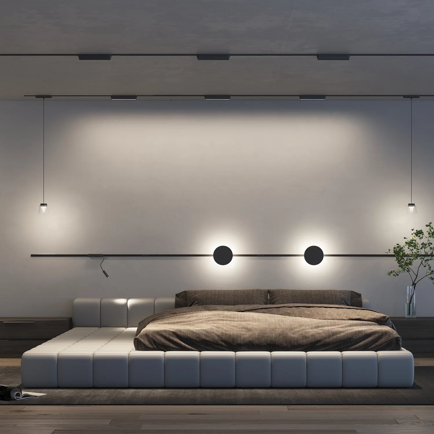 Трековый магнитный однофазный светильник Denkirs Air linear DK5363-BK