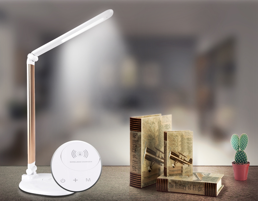 Настольная лампа с беспроводной зарядкой Ambrella Light DESK DE525