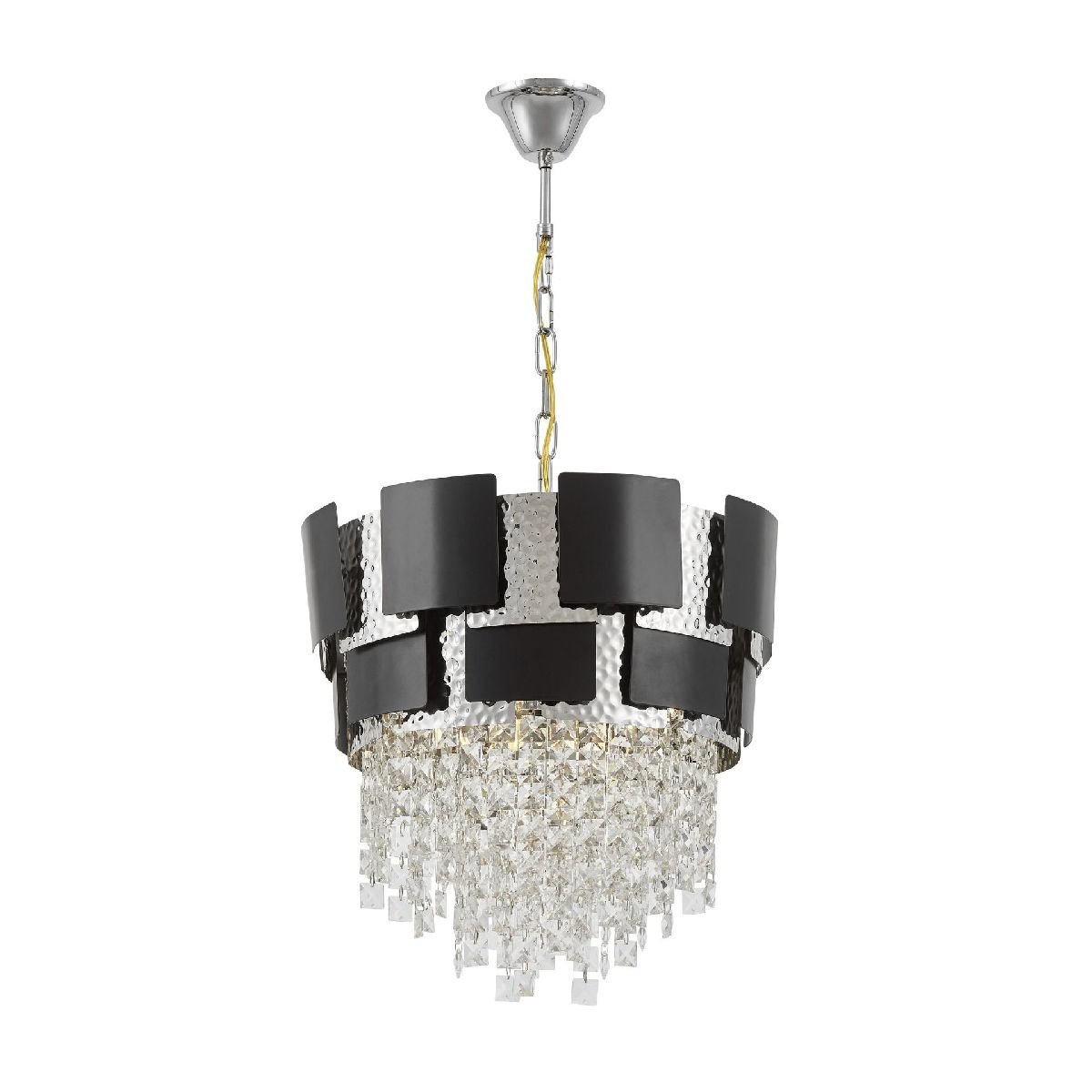 Подвесная люстра Lumina Deco Kruvia LDP 7045-400 BK+CHR