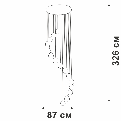 Каскадная люстра Vitaluce V2893-9/16S