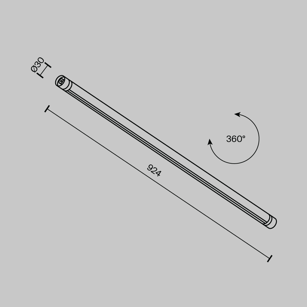 Шинопровод накладной/подвесной Maytoni Shelf CA012-TRX-900-B