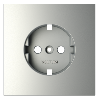 Накладка для розетки с заземлением Voltum S70 (сталь) VLS000605