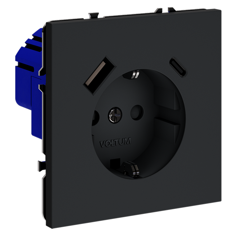 Розетка с USB, A+C Voltum S70 VLS040507