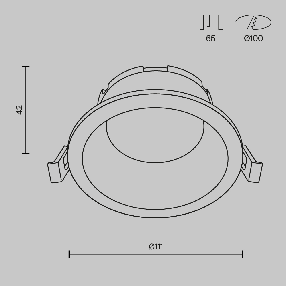 Встраиваемый светильник Maytoni Technical Share DL126-GX53-WMG