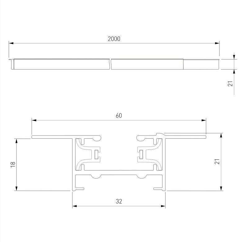 Шинопровод однофазные встраиваемый Elektrostandard Track Rail WH Recessed 85083/00 4690389178535