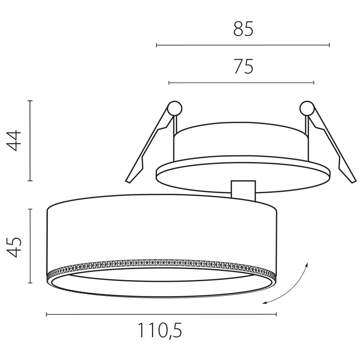 Встраиваемый светильникAlta Pro Lightstar A5636RS