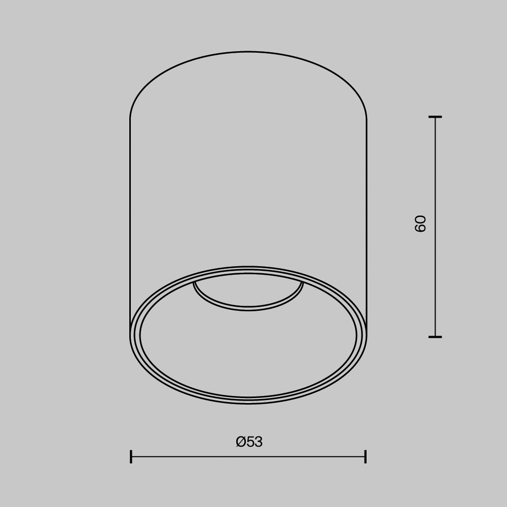 Накладной светильник Maytoni Alfa LED C064CL-5W4K-RD-B