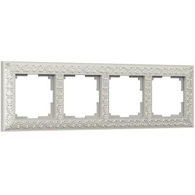 Рамка Antik на 4 поста жемчужный WL07-Frame-04 4690389063527
