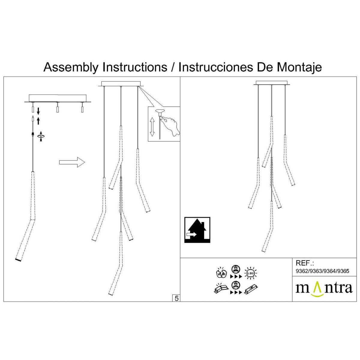 Основание потолочное 5L Mantra Modular Light Florones 9364