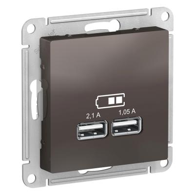 Розетка USB 2 порта Systeme Electric AtlasDesign Мокко ATN000633