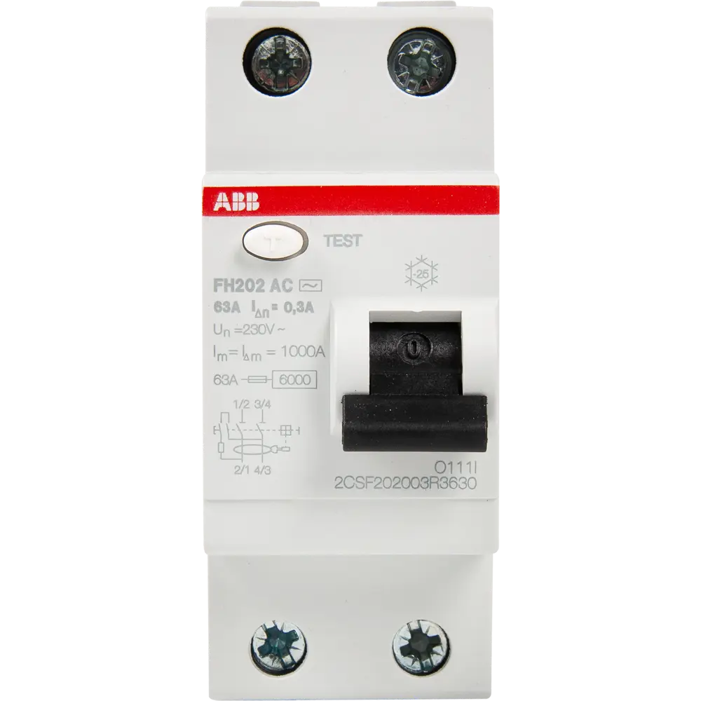 УЗО ABB FH202 2P 63A 30mA  AC