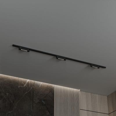 Трековая система со светильниками №9 однофазная накладная Skylite (220В, форма - прямая, 2м, 3000K) черная Hesby Lighting HSBL_kompl_S009_NI2B3K