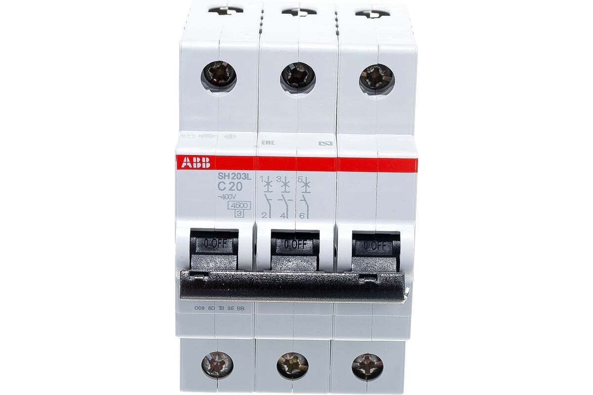 Автоматический выключатель ABB SH203L 3-полюсный C20 4,5кА