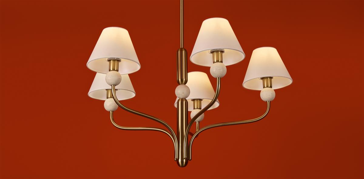 Люстра на штанге Freya Aurelia FR2058PL-05BS