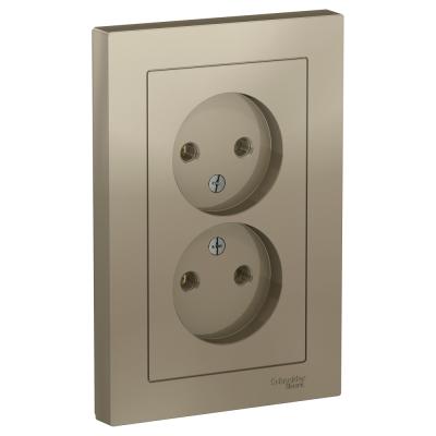 Розетка б/з двойная Systeme Electric AtlasDesign ATN000520