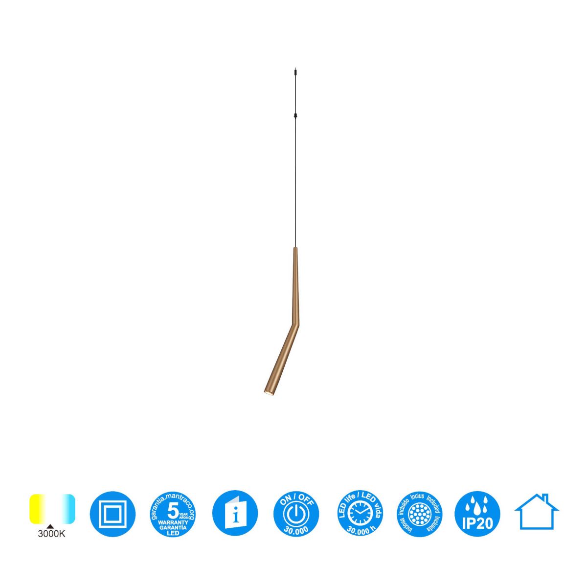 Подвесной модульный светильник без основания Mantra Boomerang 9245