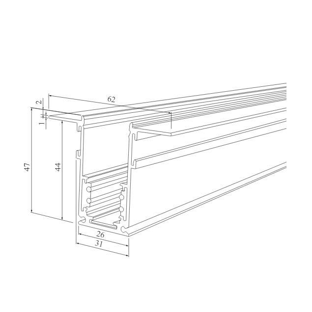 Шинопровод магнитный встраиваемый Elektrostandard Slim Magnetic 85086/00 4690389179075