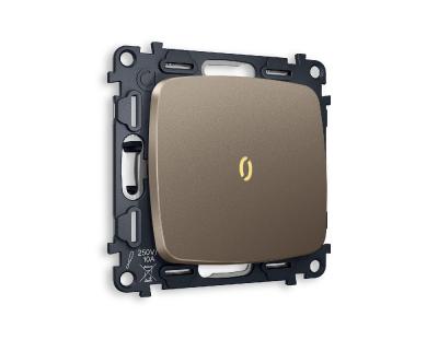 Комплект механизма 1-кл выключателя с подсветкой Ambrella Volt Omega MO632010