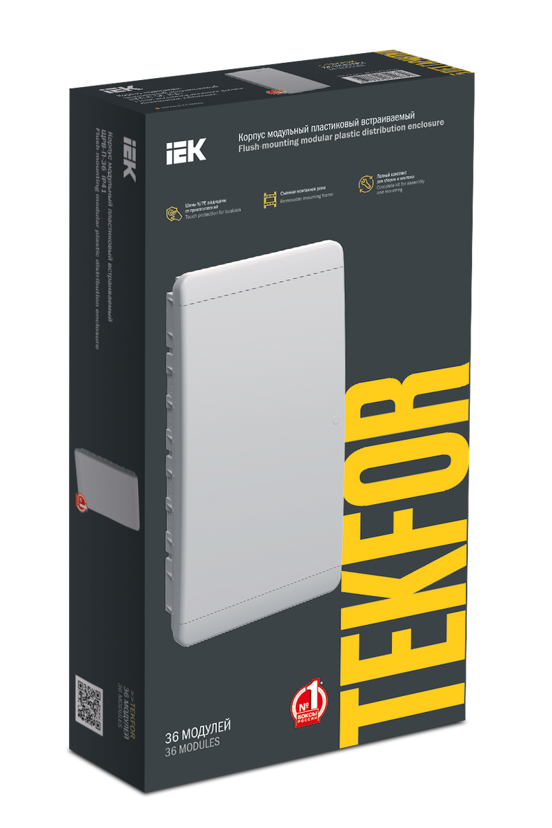 Корпус пластиковый встраиваемый ЩРВ-П-36 IP41 белая дверь TEKFOR IEK