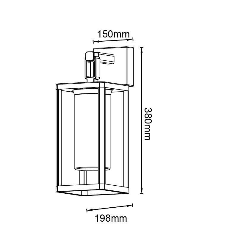 Уличный настенный светильник Mantra Alps 9114