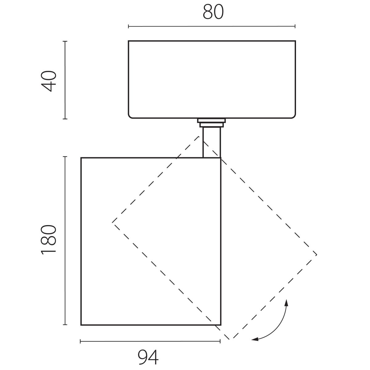 Накладной светильник 20-55G с адаптером Lightstar Canno Pro C4407SO