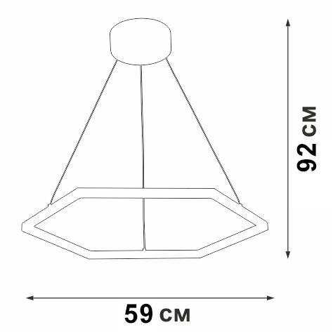 Подвесной светодиодный светильник Vitaluce V04605-13/1S