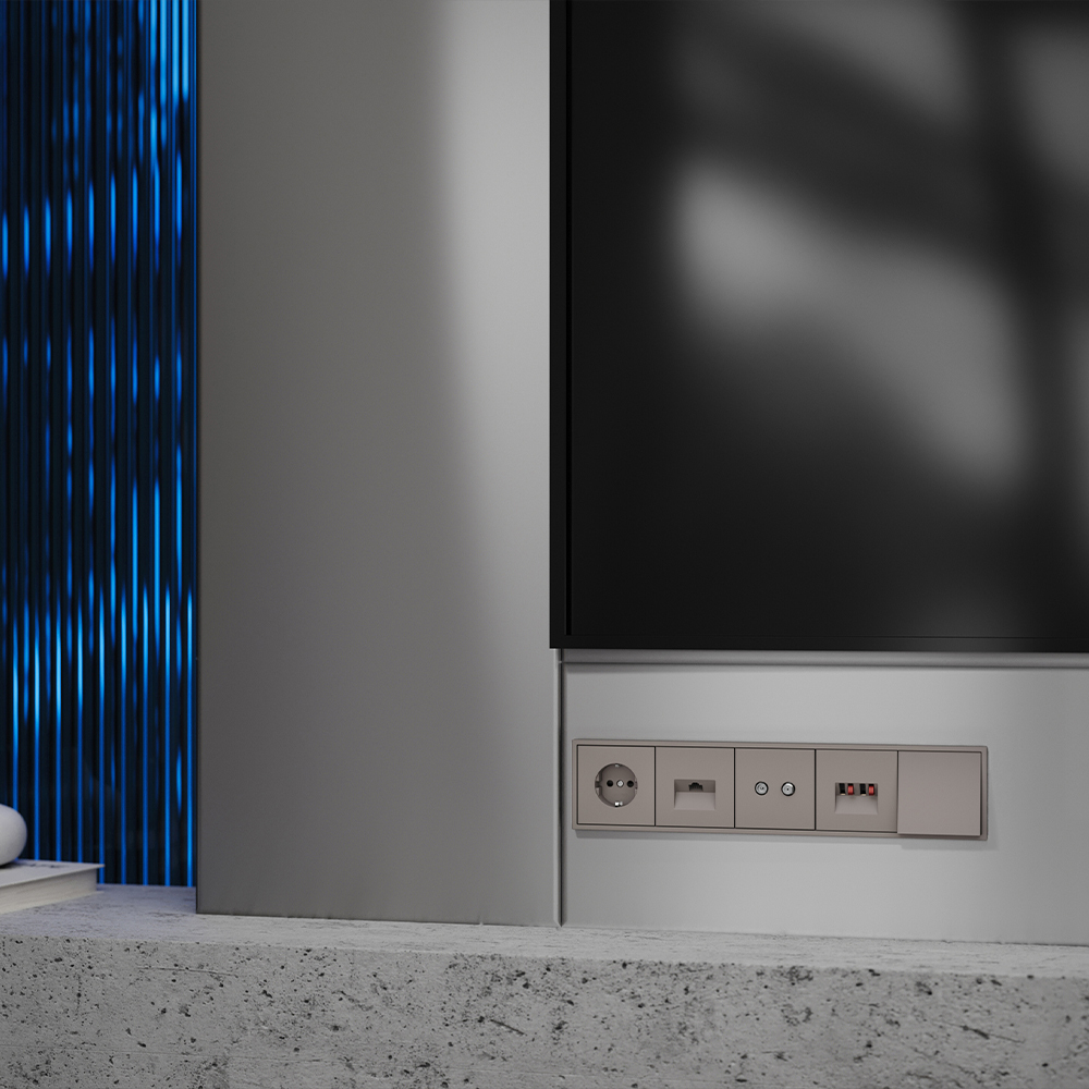 Вывод кабеля Voltum S70, (капучино) VLS080214