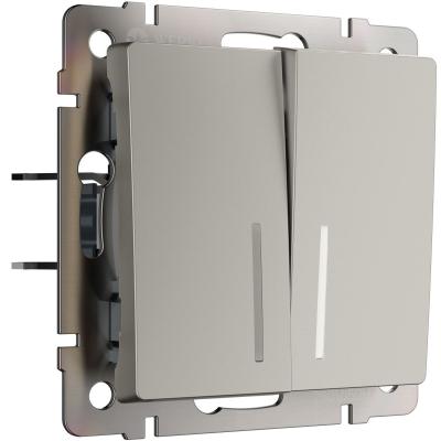 Выключатель двухклавишный с подсветкой Werkel W1220104 4690389211911 a069457