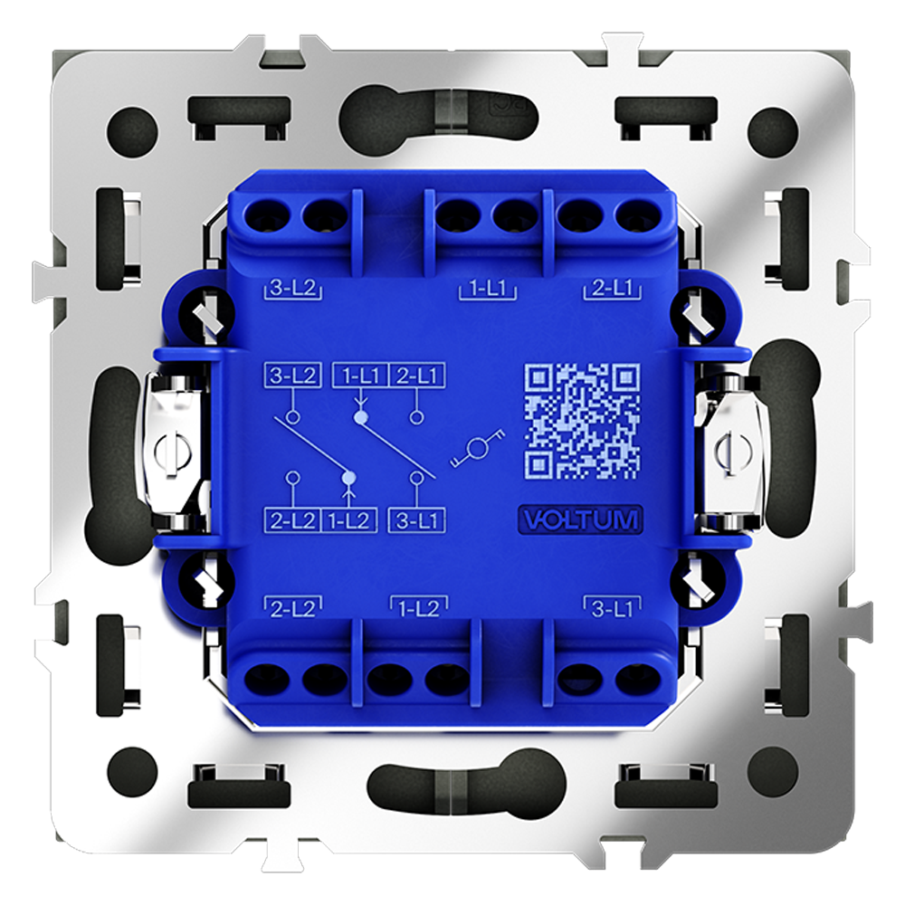 Проходной переключатель двухклавишный Voltum S70 VLS020306