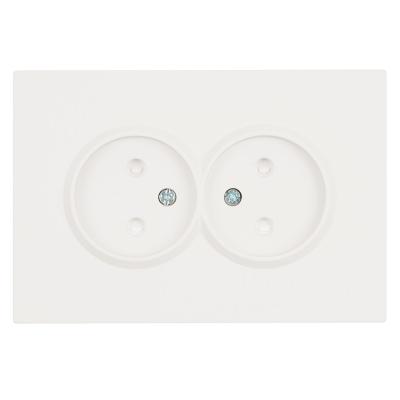 Розетка 2-местная СЗК Stekker 250В 16А Эмили RST16-5116-01ZK 50237