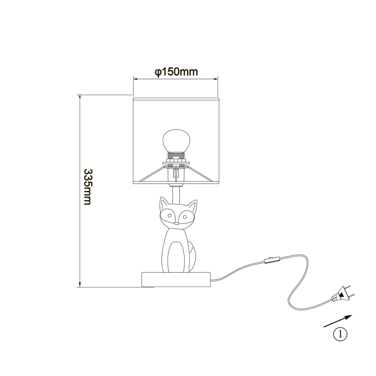 Настольная лампа Escada Animal 10166/L Fox