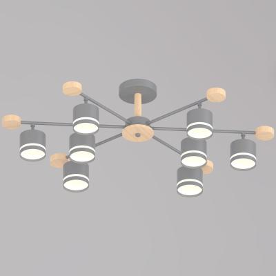 Люстра на штанге Reluce 78730-0.3-08 GX53 GREY+WOOD