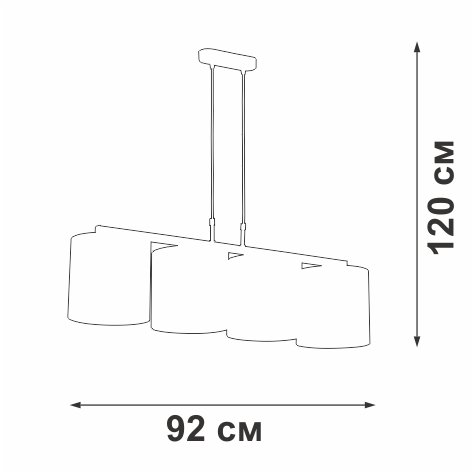 Подвесная люстра Vitaluce V2882-1/4S
