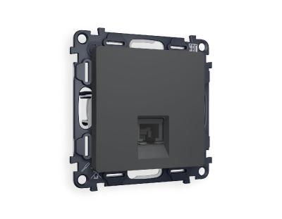 Комплект механизма компьютерной розетки RJ-45(8P8C) CAT6 со шторкой Ambrella Volt Alfa MA912010