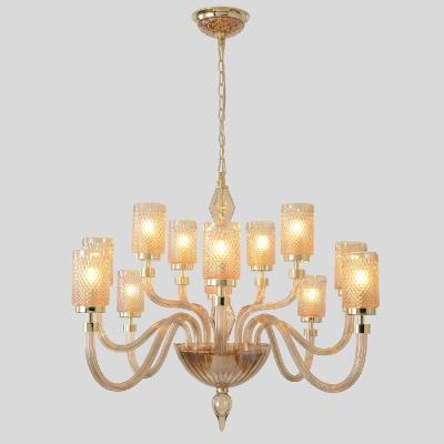 Подвесная люстра Crystal Lux SILVESTRO SP12 AMBER