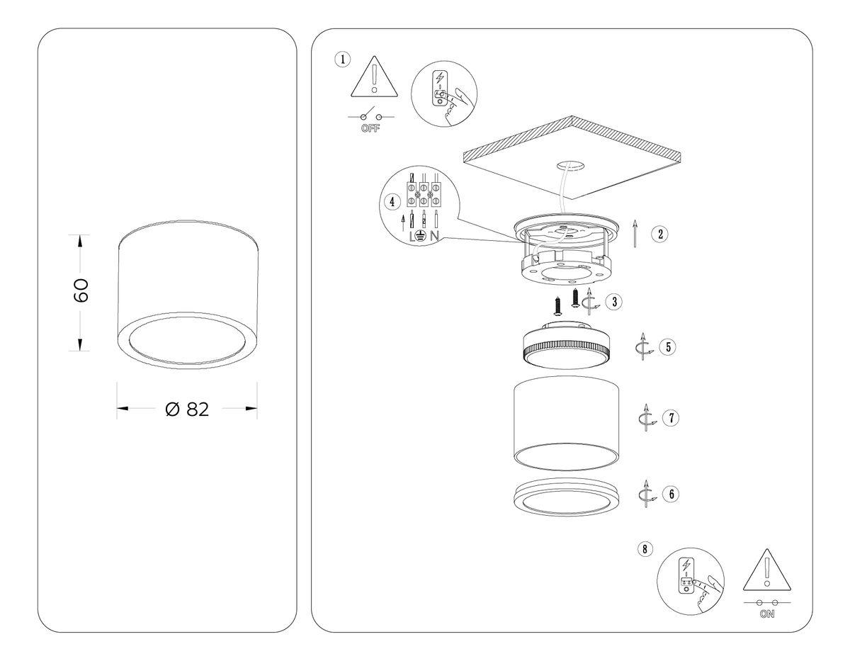 Потолочный светильник Ambrella light Techno Spot IP Protect TN6550