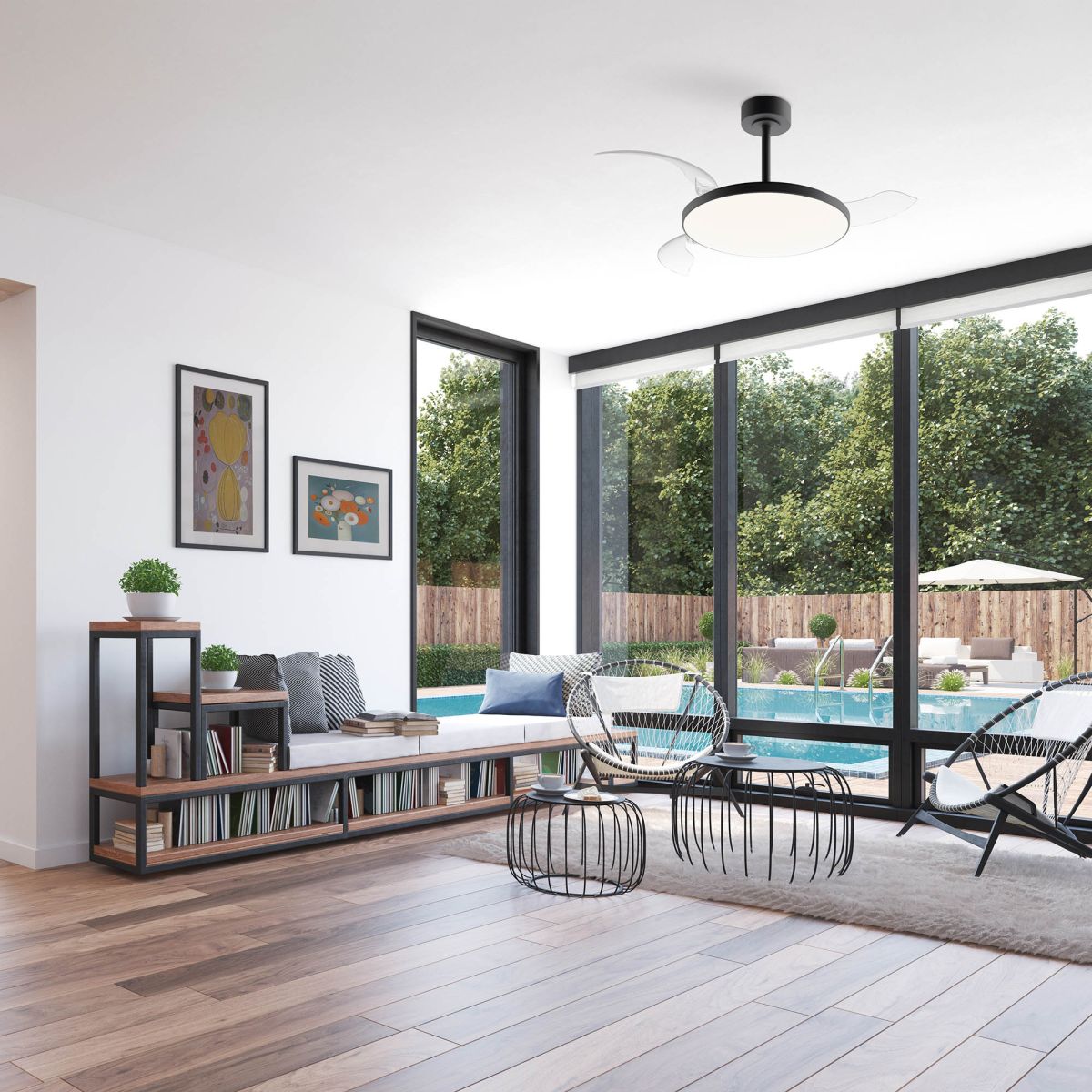 Люстра-вентилятор Mantra Slim Fan 9055