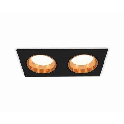 Комплект встраиваемого светильника Ambrella light Techno Spot XC6526004 SBK/PYG черный песок/золото желтое полированное (C6526, N6113)