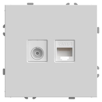 Розетка TV + компьютерная RJ-45 Stekker RST00-5106-01 Эмили 49872