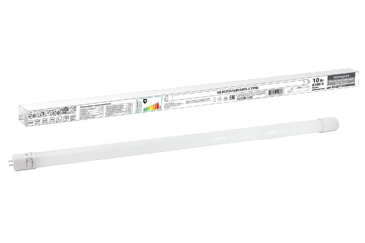 Лампа светодиодная TDM Electric G13 10W 6500K матовая SQ0340-1502
