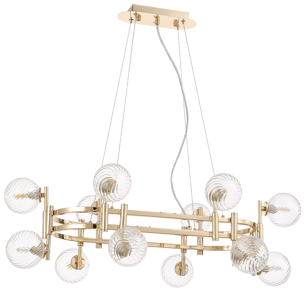 Подвесная люстра Crystal Lux LUXURY SP12L GOLD