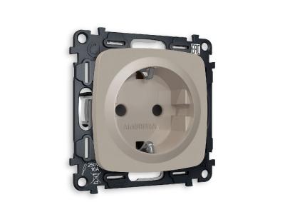 Комплект механизма розетки с/з со шторками Ambrella Volt Omega MO367010