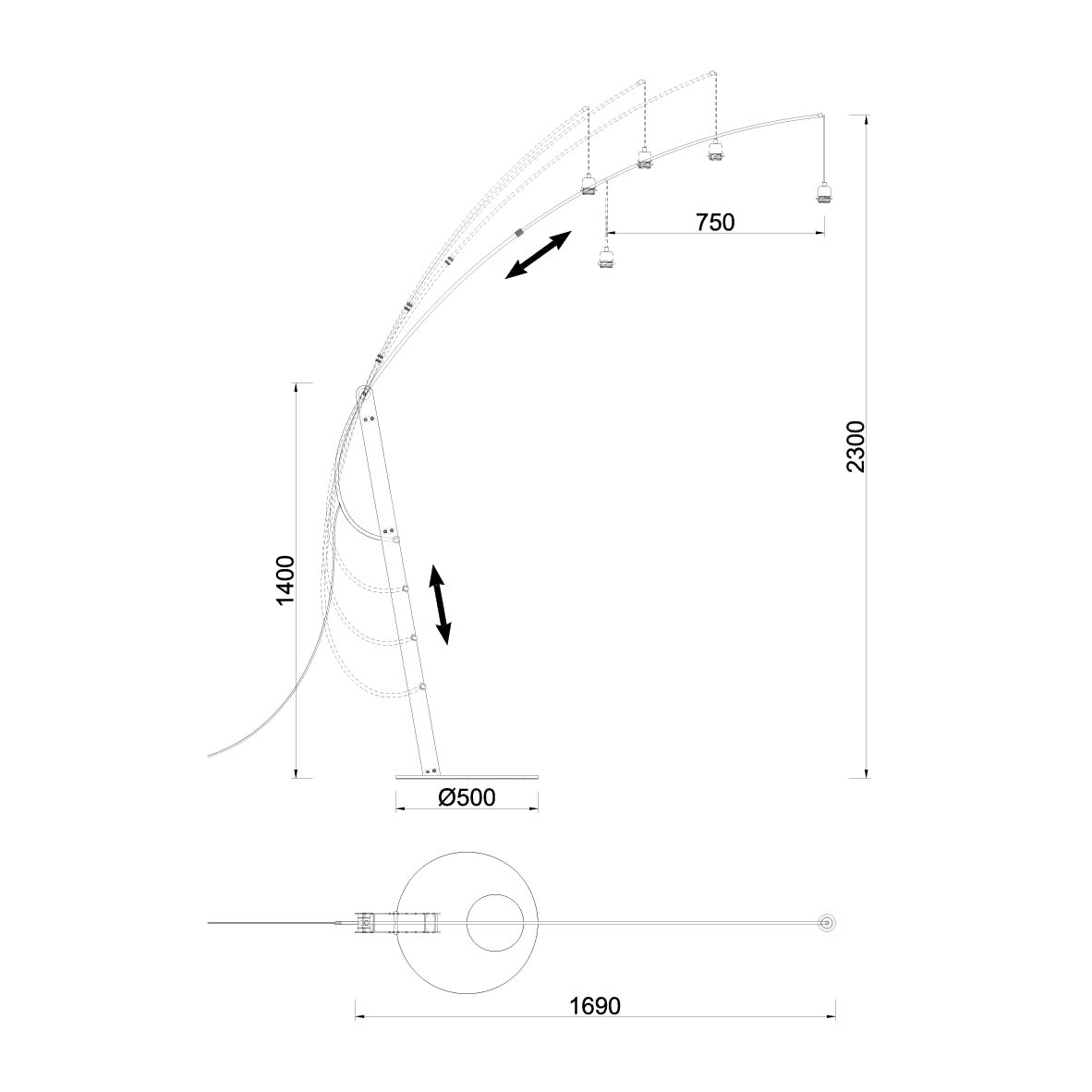 Торшер Mantra Ruti Ricca 9446+9448