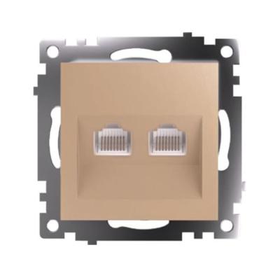 Розетка компьютерная 2-местная RJ-45 Stekker Катрин GLS00-7109-08 50009